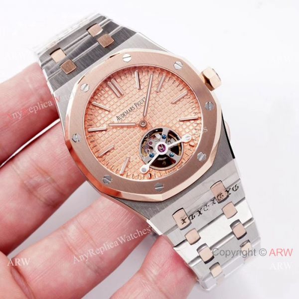 Copy Audemars Piguet Royal Oak Tourbillon Swiss 2924 Watches 2-Tone Rose Gold Copy Audemars Piguet Royal Oak Tourbillon Swiss 2924 Watches 2-Tone Rose Gold