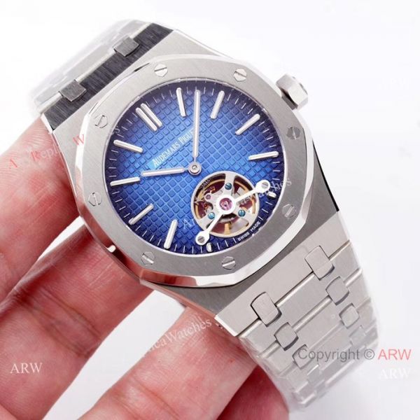 Swiss Replica Audemars Piguet Royal Oak Tourbillon SS Blue Dial watch 2924 Movement Swiss Replica Audemars Piguet Royal Oak Tourbillon SS Blue Dial watch 2924 Movement
