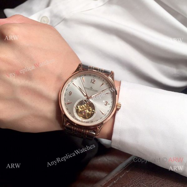 Best Copy Jaeger-LeCoultre Two Tone Rose Gold Tourbillon Watch 42mm Best Copy Jaeger-LeCoultre Two Tone Rose Gold Tourbillon Watch 42mm