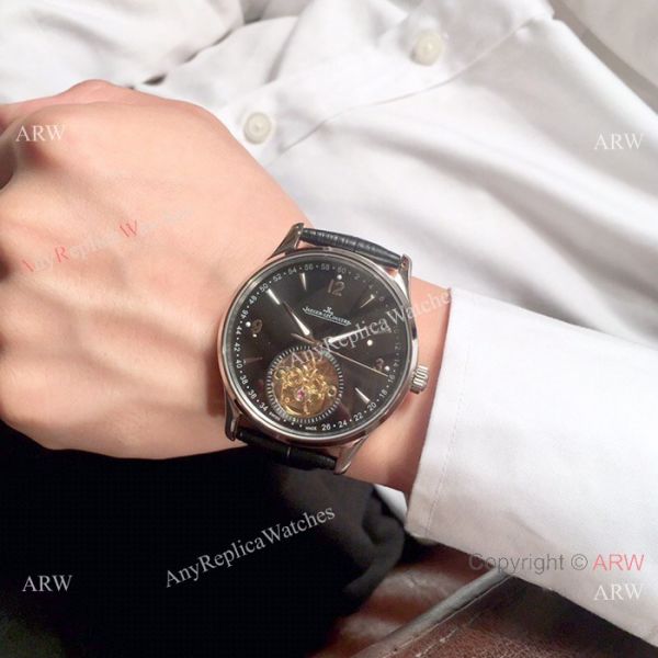 Jaeger-LeCoultre Tourbillon Silver Dial Black Leather Strap 42mm Watch Jaeger-LeCoultre Tourbillon Silver Dial Black Leather Strap 42mm Watch
