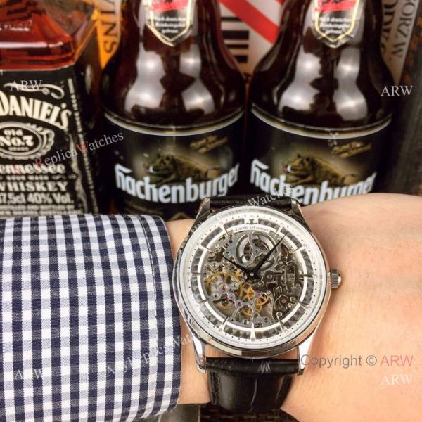 High Quality Copy Jaeger LeCoultre Stainless Steel Skeleton Dial Watches High Quality Copy Jaeger LeCoultre Stainless Steel Skeleton Dial Watches