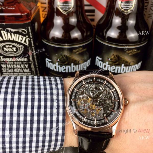 Best Quality Replica Jaeger-LeCoultre Skeleton Rose Gold Men Watch Best Quality Replica Jaeger-LeCoultre Skeleton Rose Gold Men Watch