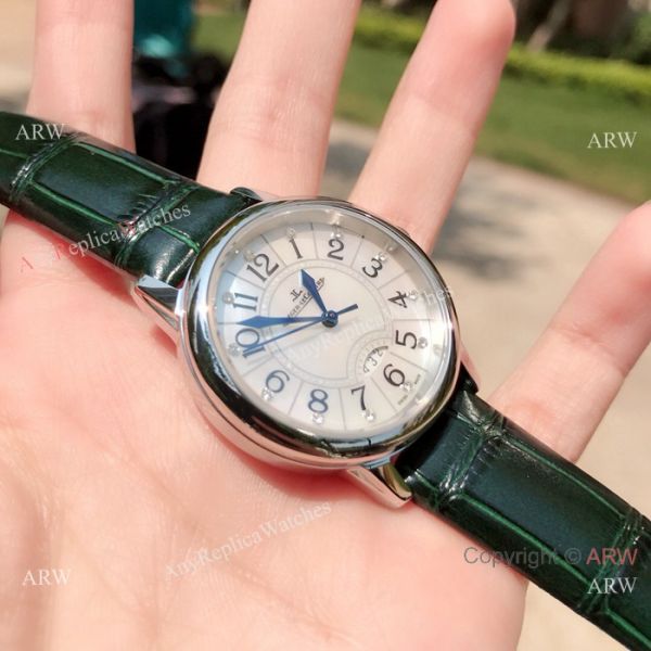 Copy Jaeger-LeCoultre Rendez Vous 33 Watch Green leather Strap Copy Jaeger-LeCoultre Rendez Vous 33 Watch Green leather Strap