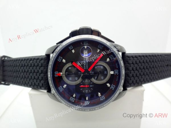 Fake Chopard Alfa Romeo Chronograph Black Dial Watch Red Hands Fake Chopard Alfa Romeo Chronograph Black Dial Watch Red Hands