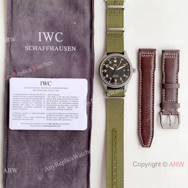 Swiss IWC Mark XVIII Replica Watch Titanium Green Nato Strap M+ Factory Swiss IWC Mark XVIII Replica Watch Titanium Green Nato Strap M+ Factory