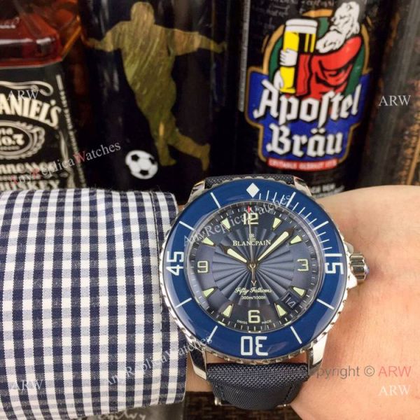 2019 Replica Blancpain Fifty Fathoms 300m SS Black Dial Watch Swiss Quality 2019 Replica Blancpain Fifty Fathoms 300m SS Black Dial Watch Swiss Quality