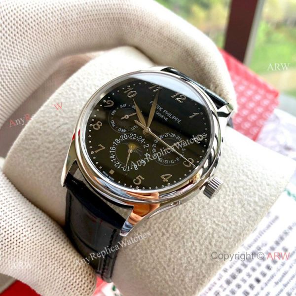 Swiss AAA Patek Philippe Geneve Complications Men Watches White Moonphase Dial Swiss AAA Patek Philippe Geneve Complications Men Watches White Moonphase Dial