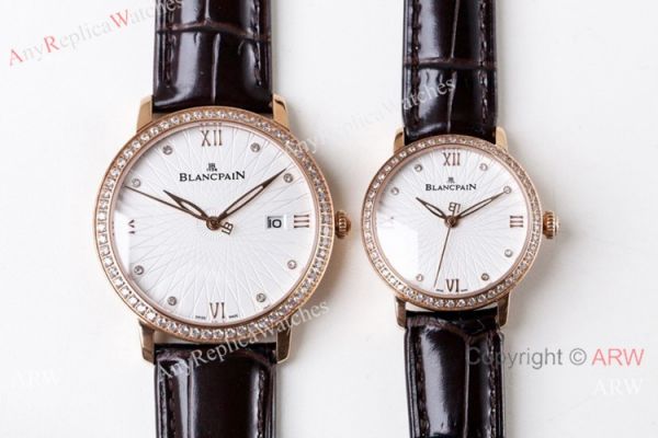 Swiss Replica Blancpain Villeret Ultraplate 6551-1127-55B Rose Gold Watch Lovers watch Swiss Replica Blancpain Villeret Ultraplate 6551-1127-55B Rose Gold Watch Lovers watch