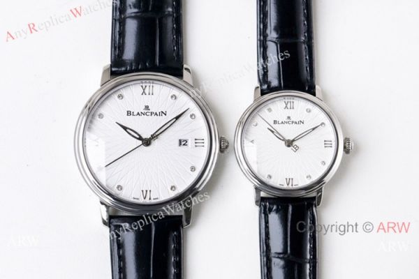 Swiss Replica Blancpain Villeret Ultraplate Lovers watch Diamond Bezel White Dial Swiss Replica Blancpain Villeret Ultraplate Lovers watch Diamond Bezel White Dial