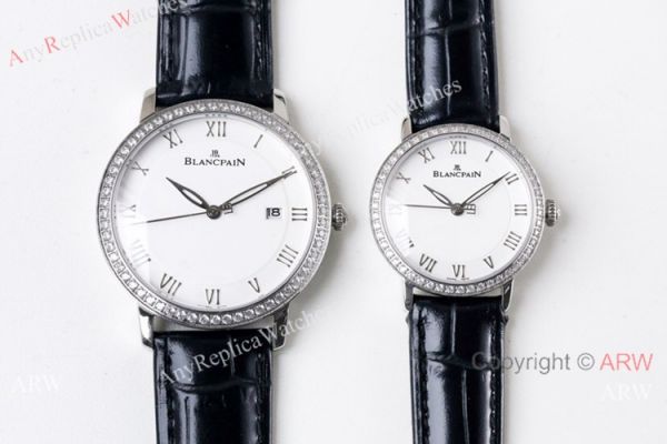 Swiss Grade Replica Blancpain Villeret Ultraplate Lovers Watch White Dial Swiss Grade Replica Blancpain Villeret Ultraplate Lovers Watch White Dial