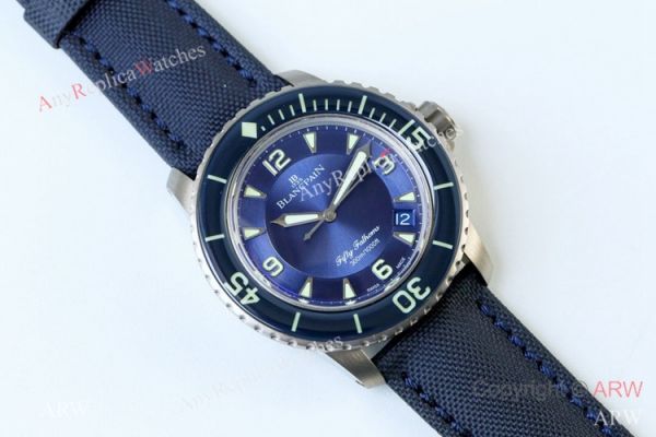 Swiss Copy Blancpain Fifty Fathoms Automatique Watch New Titanium Case Blue Dial Swiss Copy Blancpain Fifty Fathoms Automatique Watch New Titanium Case Blue Dial