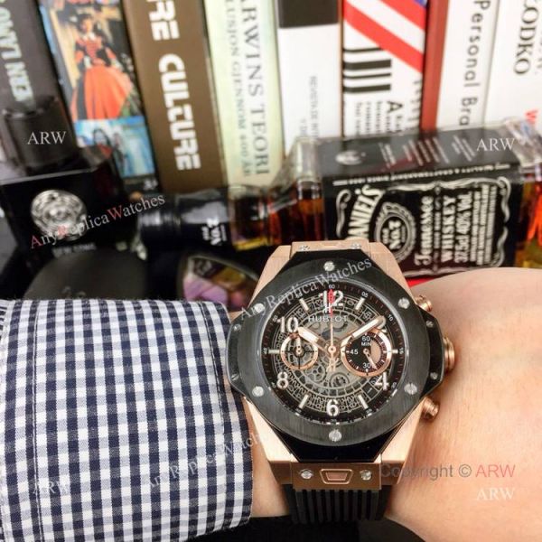 New Replica Hublot Big Bang King Unico Watch Rose Gold Case New Replica Hublot Big Bang King Unico Watch Rose Gold Case