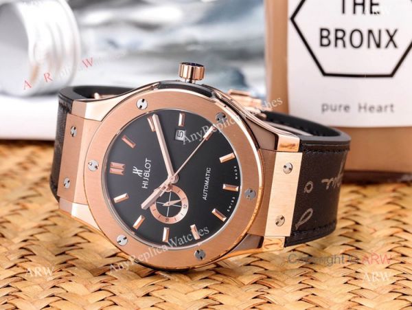 Copy Hublot Classic Fusion Men Watch Black Plated Silver Dial Copy Hublot Classic Fusion Men Watch Black Plated Silver Dial