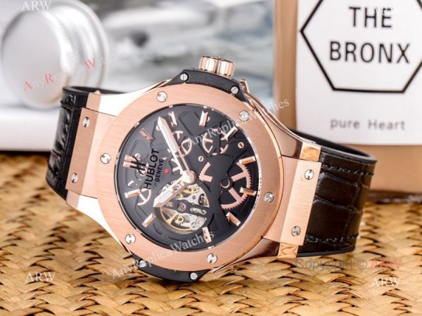 Fake Hublot Classic Fusion Rose Gold Skeleton Wristwatch 45mm Fake Hublot Classic Fusion Rose Gold Skeleton Wristwatch 45mm