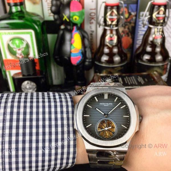Best Copy Replica Patek Philippe Tourbillon Stainless Steel Black Dial Watches 40mm Best Copy Replica Patek Philippe Tourbillon Stainless Steel Black Dial Watches 40mm