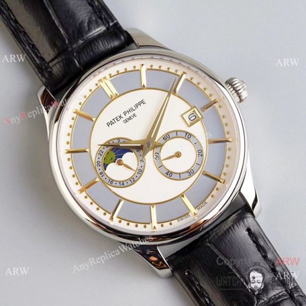 Grade 1A Replica Patek Philippe Moonphase White Dial Watch New Patek Philippe AAA Grade 1A Replica Patek Philippe Moonphase White Dial Watch New Patek Philippe AAA