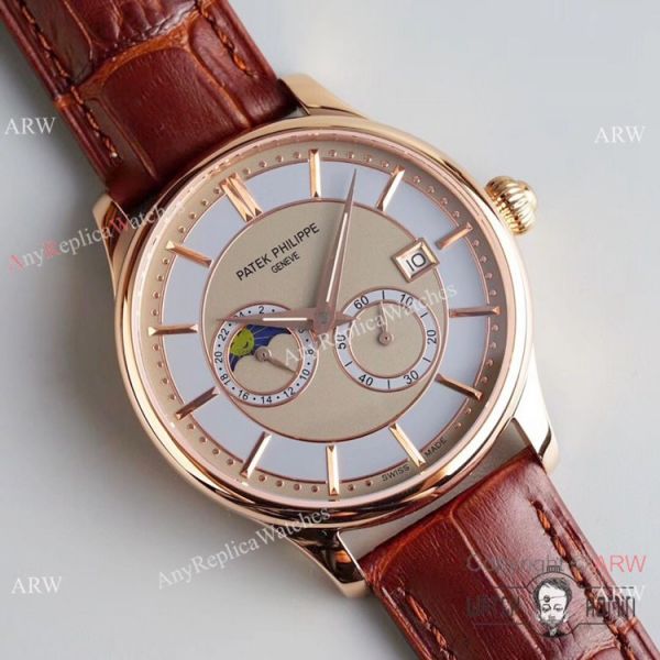 Swiss Grade 1 Patek Philippe AAA Watch Rose Gold Moonphase Men Size Swiss Grade 1 Patek Philippe AAA Watch Rose Gold Moonphase Men Size