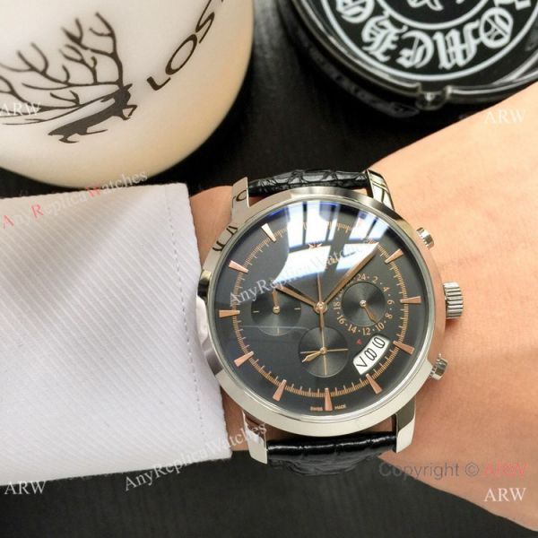 Best Copy Vacheron Constantin Chronograph Watch Silver Dial Black Leather strap Best Copy Vacheron Constantin Chronograph Watch Silver Dial Black Leather strap