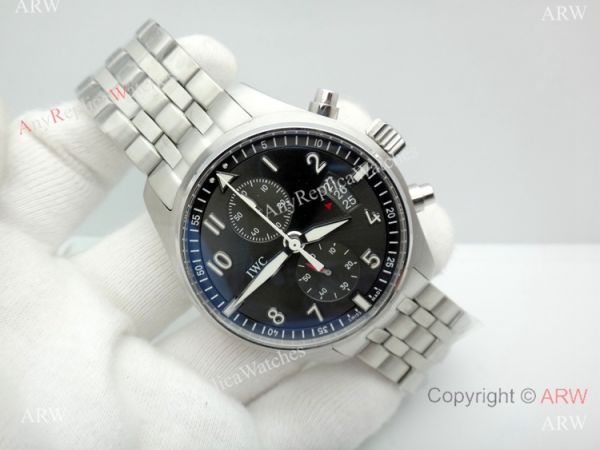Replica Swiss IWC Pilot 7750 Stainless Steel Gray Dial Watch 43MM Replica Swiss IWC Pilot 7750 Stainless Steel Gray Dial Watch 43MM
