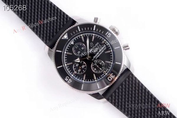 Swiss Replica Breitling Superocean Heritage II day-date SS Black Dial Watch GB factory Swiss Replica Breitling Superocean Heritage II day-date SS Black Dial Watch GB factory