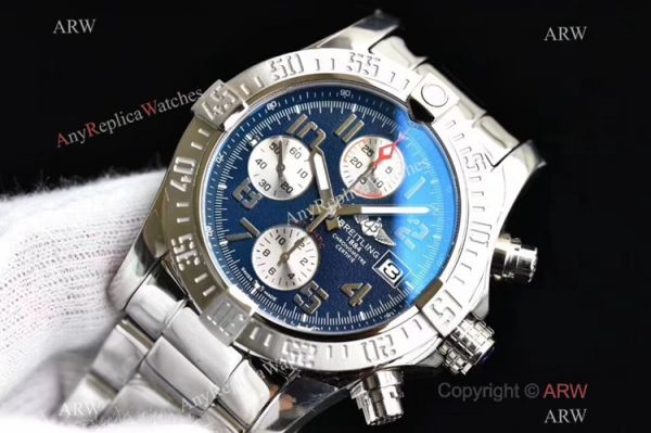Swiss Grade Replica Breitling Super Avenger II 7750 Watch Stainless Steel Blue Face Swiss Grade Replica Breitling Super Avenger II 7750 Watch Stainless Steel Blue Face