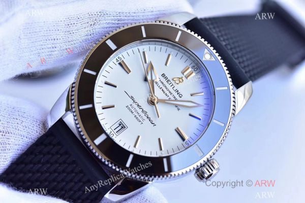 (GF) Copy Breitling Superocean Heritage II Swiss 9015 Watch White Dial Black Rubber Band (GF) Copy Breitling Superocean Heritage II Swiss 9015 Watch White Dial Black Rubber Band