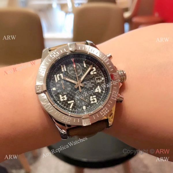 New Copy Breitling Super Avenger II SS Brown Leather Strap Watch 43mm New Copy Breitling Super Avenger II SS Brown Leather Strap Watch 43mm