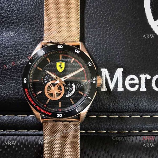 Copy Ferrari Gran Premio Automatico Men Watch Rose Gold White Dial Copy Ferrari Gran Premio Automatico Men Watch Rose Gold White Dial