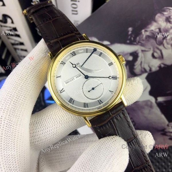 High Quality Copy Breguet Classique Mens Watch SS Black Leather Strap High Quality Copy Breguet Classique Mens Watch SS Black Leather Strap