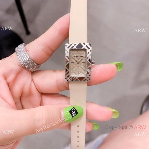 Japan Grade Burberry Ladies Watches SS Black Leather strap Japan Grade Burberry Ladies Watches SS Black Leather strap