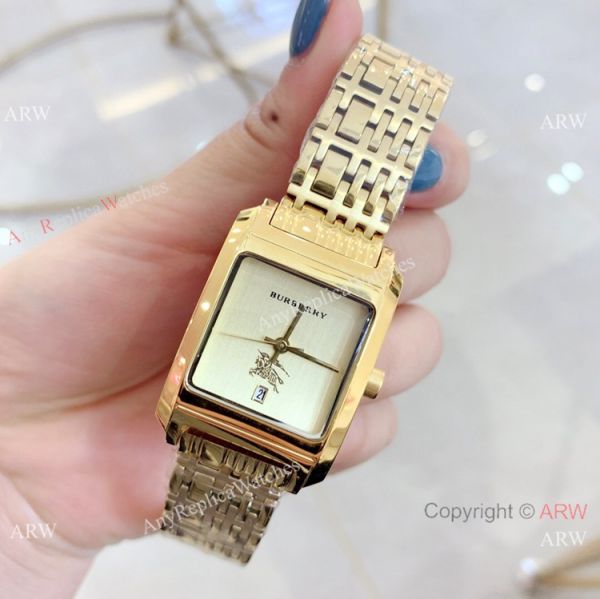 Replica Burberry All Gold Watch 25mm Women Size Quartz Movement Replica Burberry All Gold Watch 25mm Women Size Quartz Movement