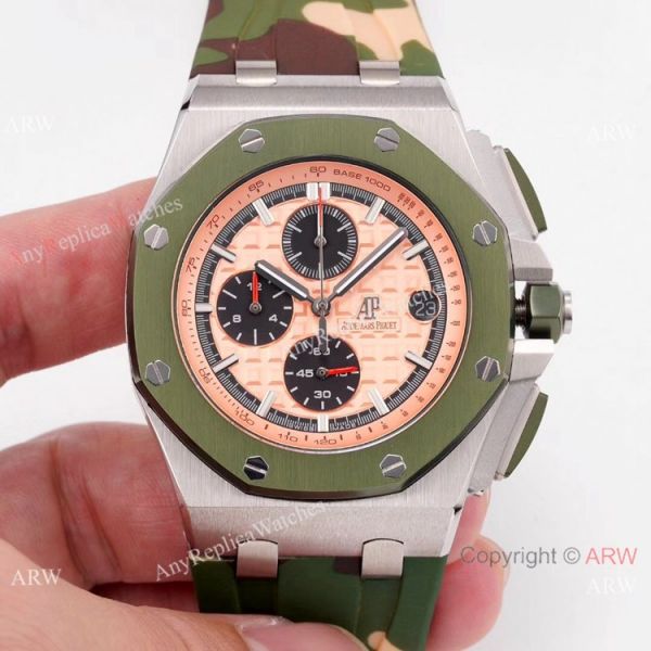 2019 Copy Audemars Piguet Royal Oak Offshore Watch SS Camouflage Strap 2019 Copy Audemars Piguet Royal Oak Offshore Watch SS Camouflage Strap
