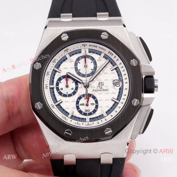 Audemars Piguet Royal Oak Offshore Chronograph SS White Dial 44mm watch Best Copy Audemars Piguet Royal Oak Offshore Chronograph SS White Dial 44mm watch Best Copy