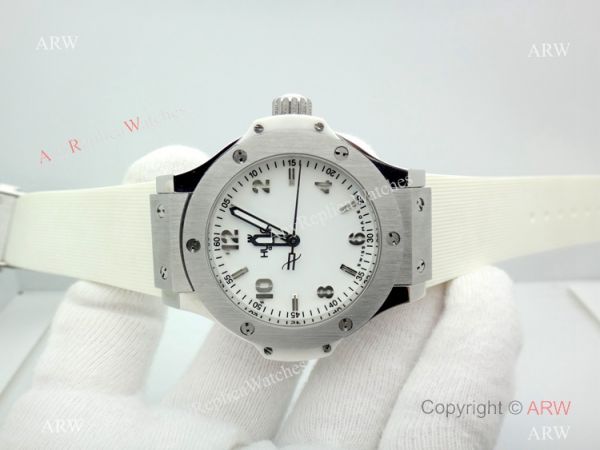 Hublot Big Bang Quartz Replica Watch SS White Dial 38mm Hublot Big Bang Quartz Replica Watch SS White Dial 38mm