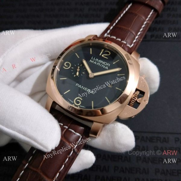 Best Quality Panerai Luminor Marina Rose Gold 44mm Copy Wristwatch Best Quality Panerai Luminor Marina Rose Gold 44mm Copy Wristwatch