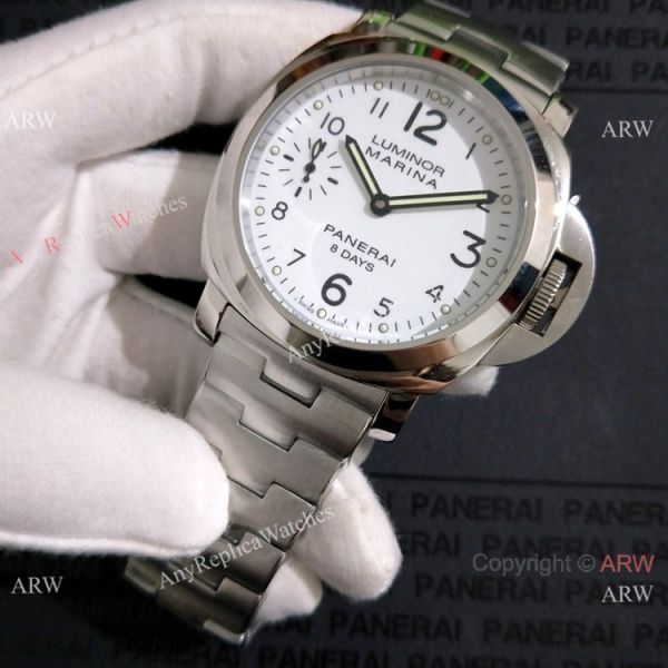 AAA Quality Panerai Luminor Marina 44mm Watch Stainless Steel White Face AAA Quality Panerai Luminor Marina 44mm Watch Stainless Steel White Face