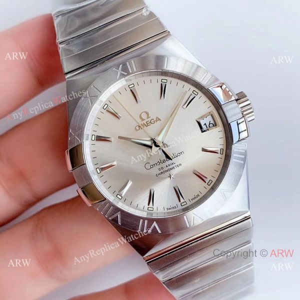 Omega Constellation SS Silver Diamond Dial VSF 8500 Watch Super Clone Omega Constellation SS Silver Diamond Dial VSF 8500 Watch Super Clone