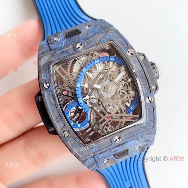 Swiss Replica Hublot Spirit of Big Bang Tourbillon Carbon Blue Watch 2019 New Swiss Replica Hublot Spirit of Big Bang Tourbillon Carbon Blue Watch 2019 New