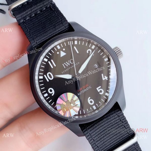 (M+) Swiss Grade IWC Pilots Top Gun iw326901 Black PVD Watch 40mm (M+) Swiss Grade IWC Pilots Top Gun iw326901 Black PVD Watch 40mm
