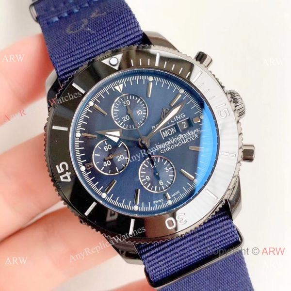 Swiss Replica Breitling Superocean Heritage II 44mm Watch Ceramic Bezel Nato Strap Swiss Replica Breitling Superocean Heritage II 44mm Watch Ceramic Bezel Nato Strap
