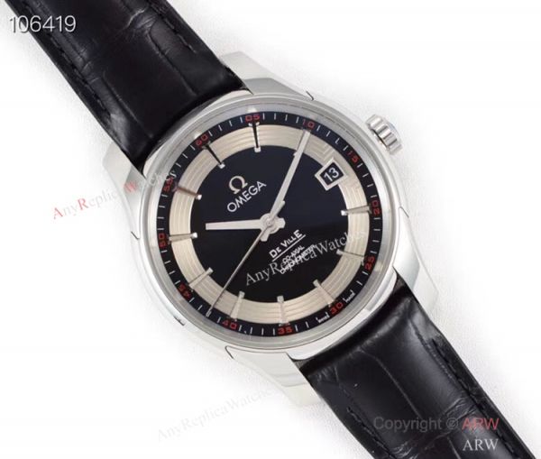 VSF Omega De Ville Hour Vision Co-Axial Copy Watch BlackSilver Face VSF Omega De Ville Hour Vision Co-Axial Copy Watch BlackSilver Face