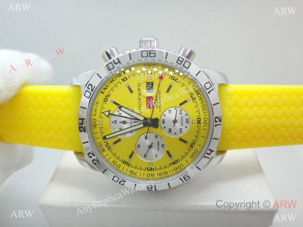 Chopard Mille Miglia GMT Automatic Watch SS Yellow Rubber Strap Chopard Mille Miglia GMT Automatic Watch SS Yellow Rubber Strap