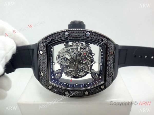 Clone Richard Mille Skeleton Diamond Watch Swiss Quality Richard Mille AAA Clone Richard Mille Skeleton Diamond Watch Swiss Quality Richard Mille AAA