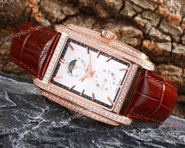 Replica Patek Philippe Gondolo SS Diamonds Watch White Moonphase Dial Replica Patek Philippe Gondolo SS Diamonds Watch White Moonphase Dial