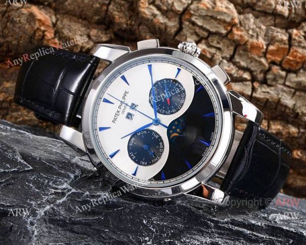 Fake Patek Philippe Geneve Grand Complications Watch Black White Dial Fake Patek Philippe Geneve Grand Complications Watch Black White Dial