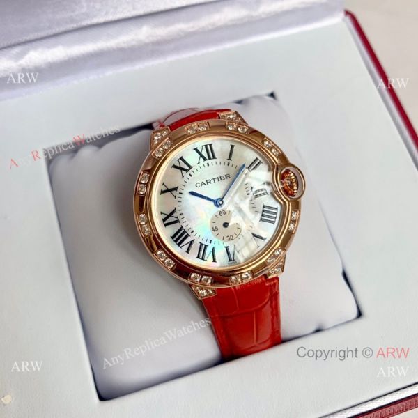 Cartier Ballon Bleu de Rose Gold White MOP Dial Watch 36mm Cartier Ballon Bleu de Rose Gold White MOP Dial Watch 36mm