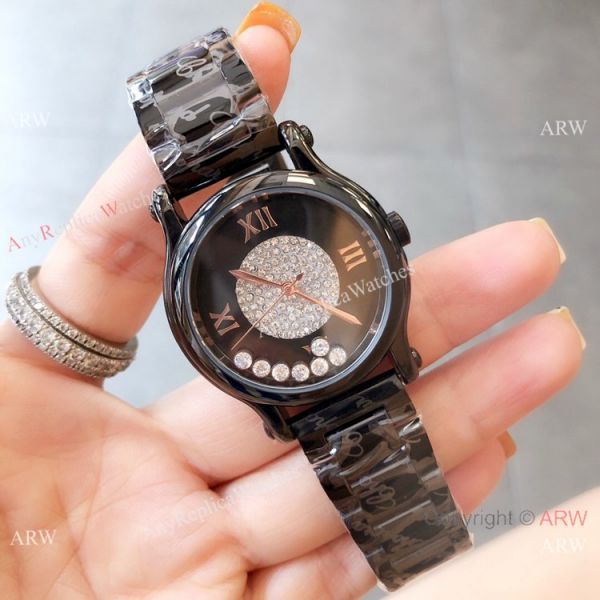 Copy Chopard Happy Sport Quartz Watch Black Case White Dial Copy Chopard Happy Sport Quartz Watch Black Case White Dial