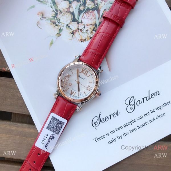 Best Quality Chopard Happy Sport 36mm Watches 2-Tone Rose Gold Best Quality Chopard Happy Sport 36mm Watches 2-Tone Rose Gold