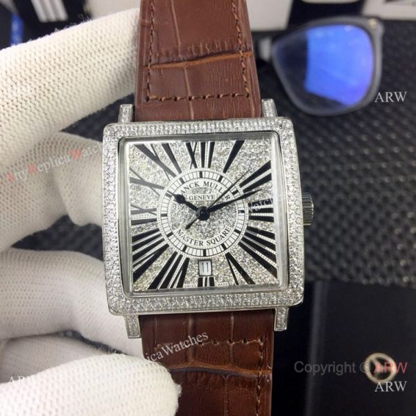 Clone Franck Muller Master Square Rose Gold Diamond Watch Automatic Movement Clone Franck Muller Master Square Rose Gold Diamond Watch Automatic Movement