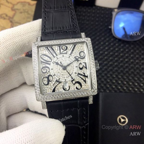 Replica Franck Muller Master Square Automatic Watch Rose Gold Diamond Arabic Dial Replica Franck Muller Master Square Automatic Watch Rose Gold Diamond Arabic Dial